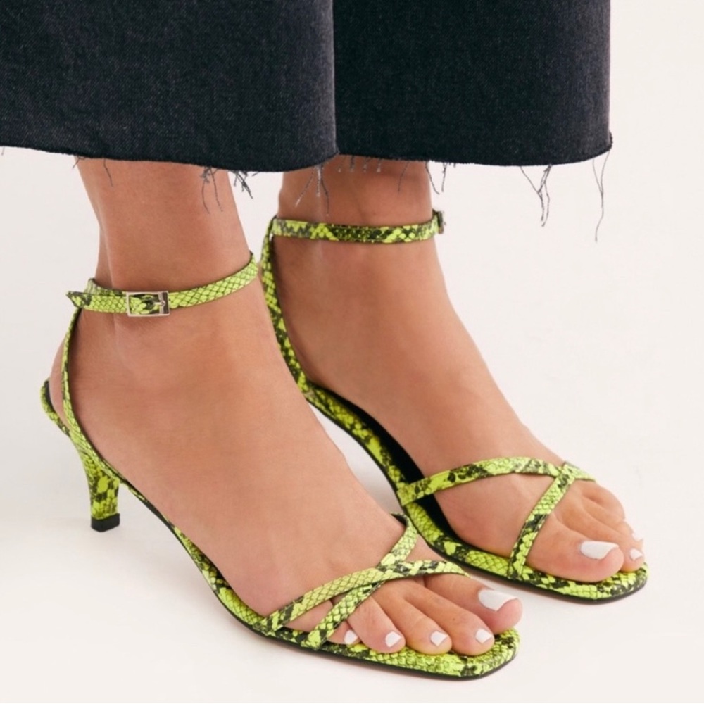 Free People Green and Black Sandals
